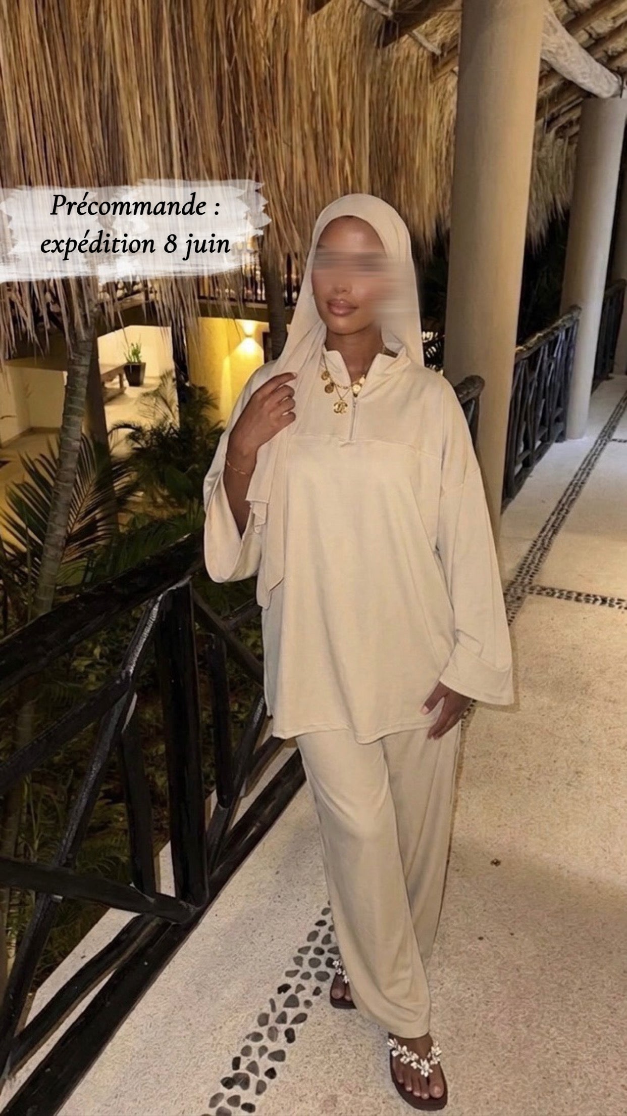 Burkini à Zip - beige