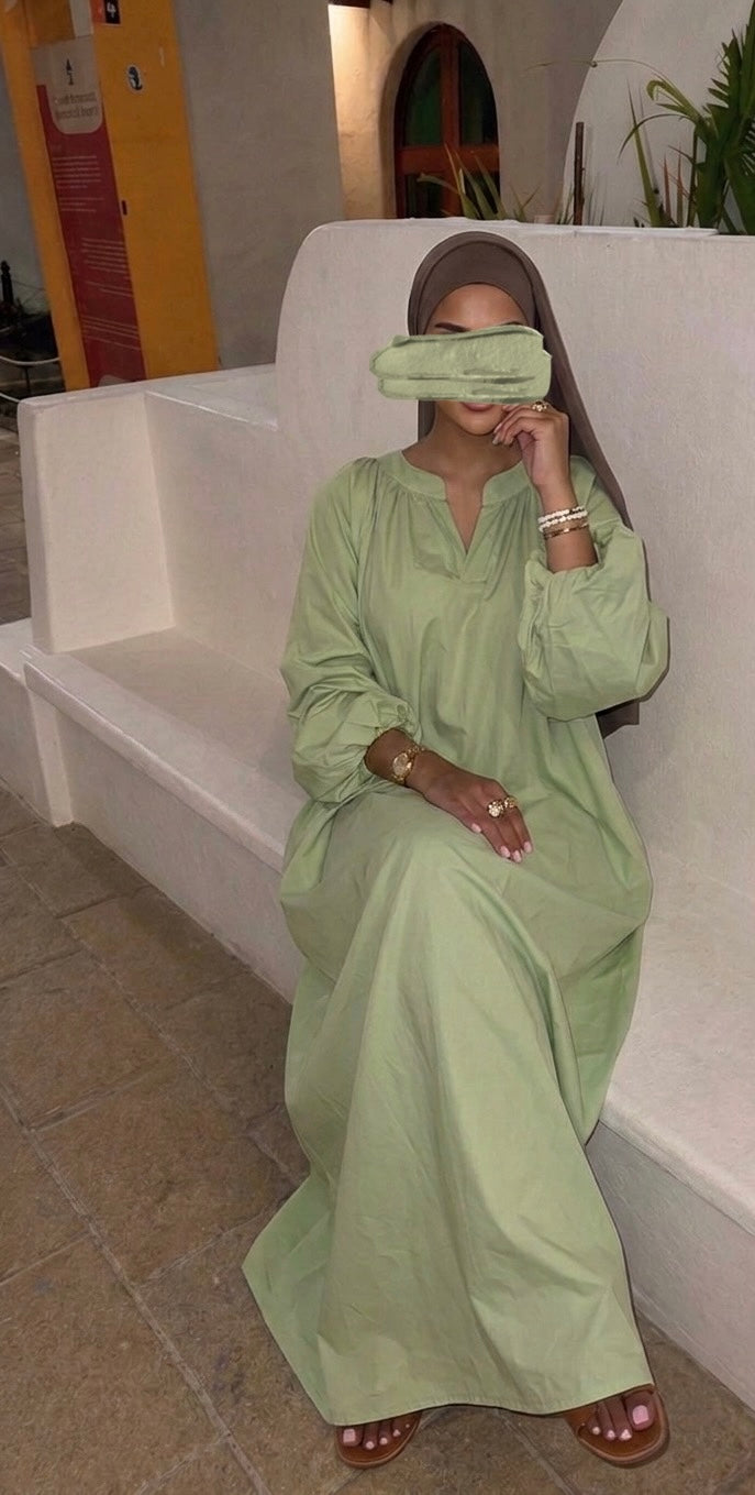Robe popeline - vert d’eau