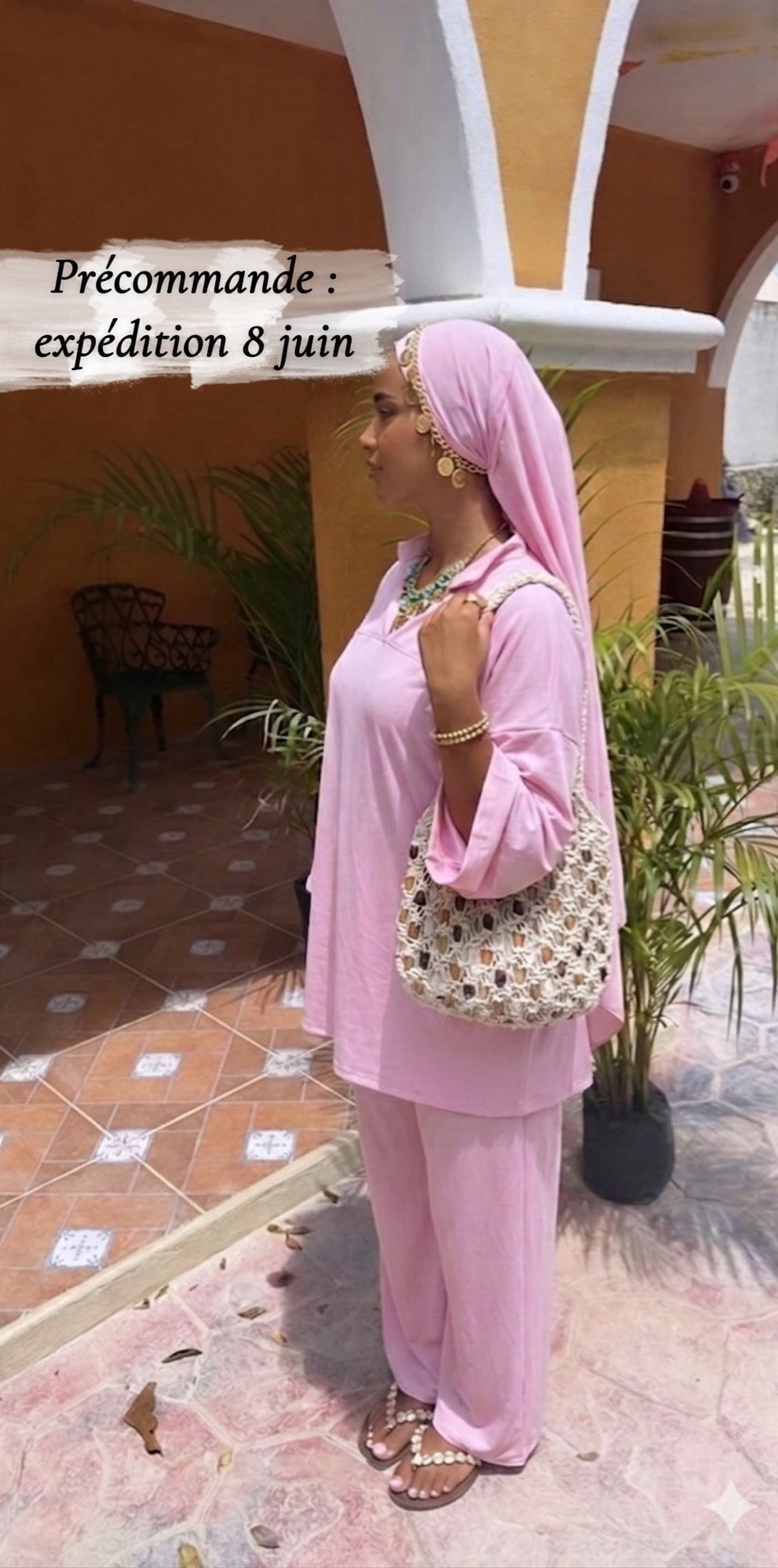 Burkini à zip - Rose