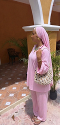 Burkini à zip - Rose