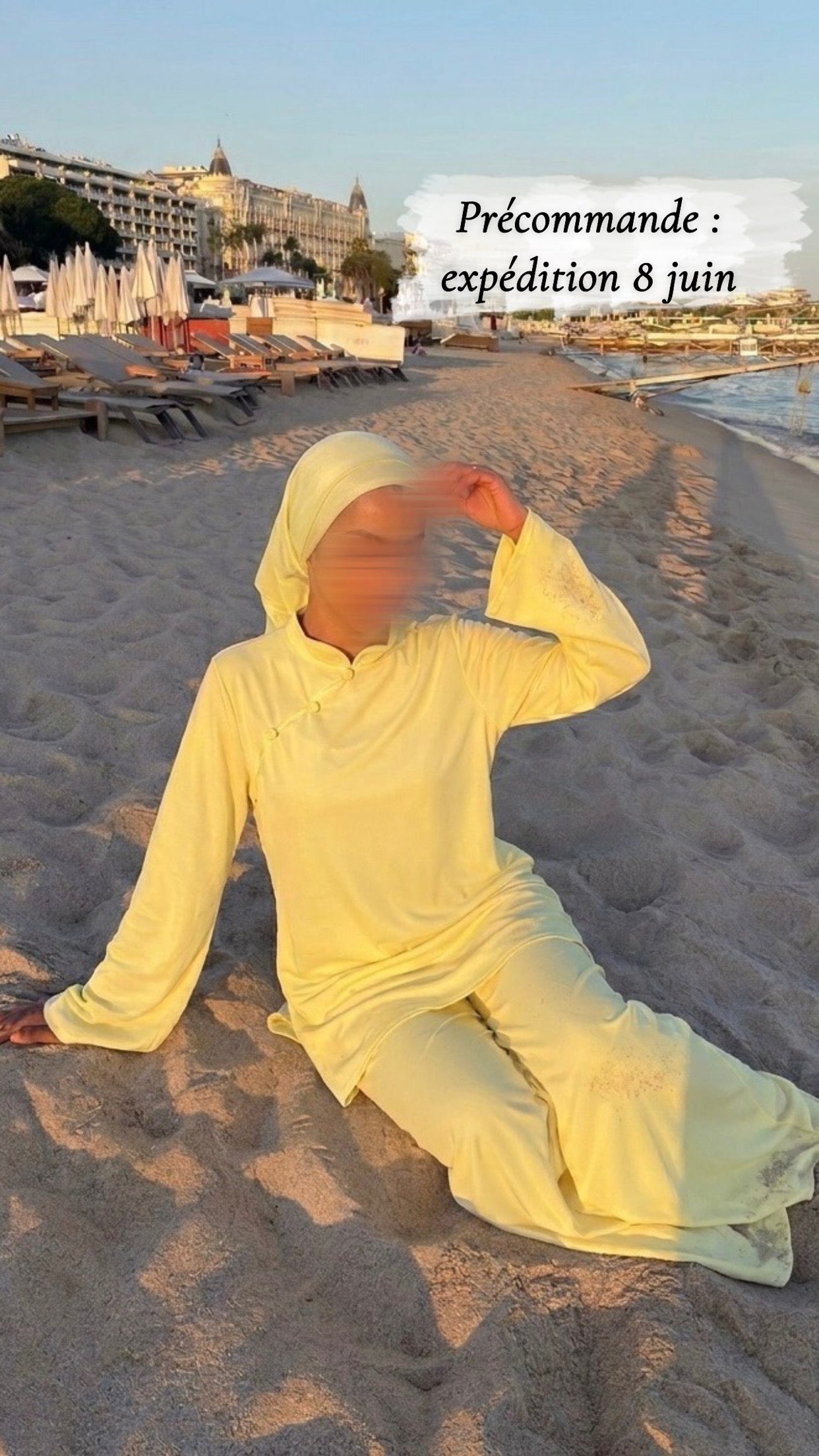 Burkini Élégance - Jaune pastel